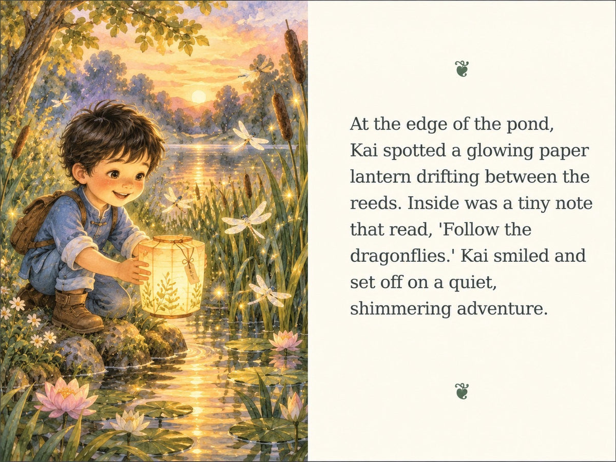 At the edge of the pond